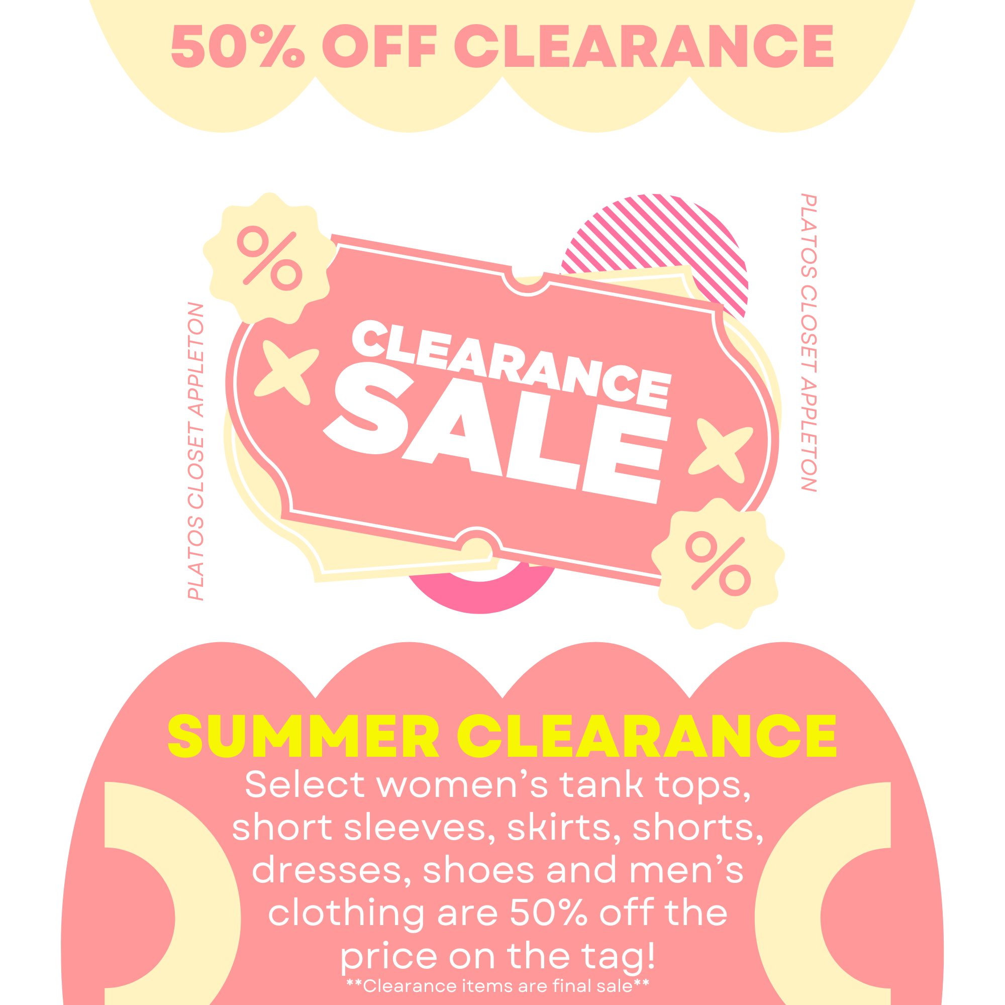 50% off clearance